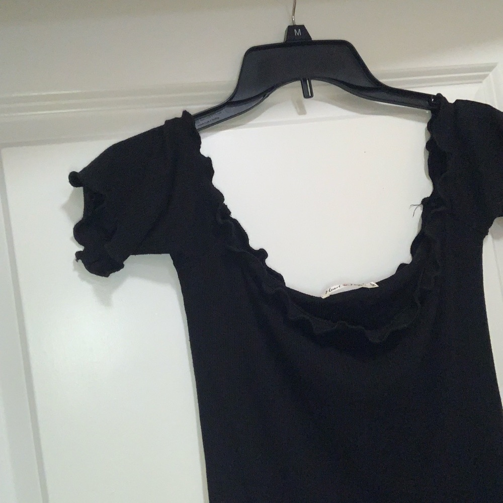 Little Black Ruffled Dress - Picture 3 of 4